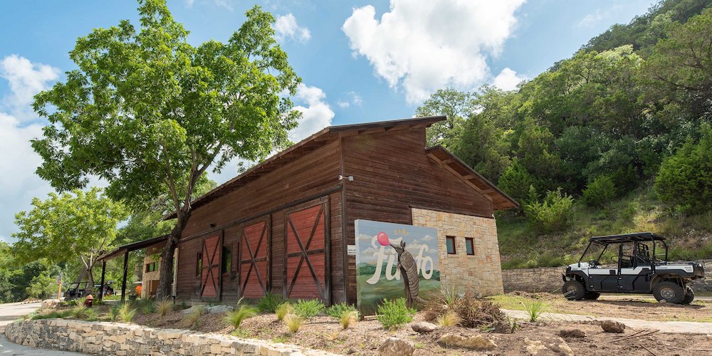 The Welcome Center at Camp Fimfo Texas Hill Country