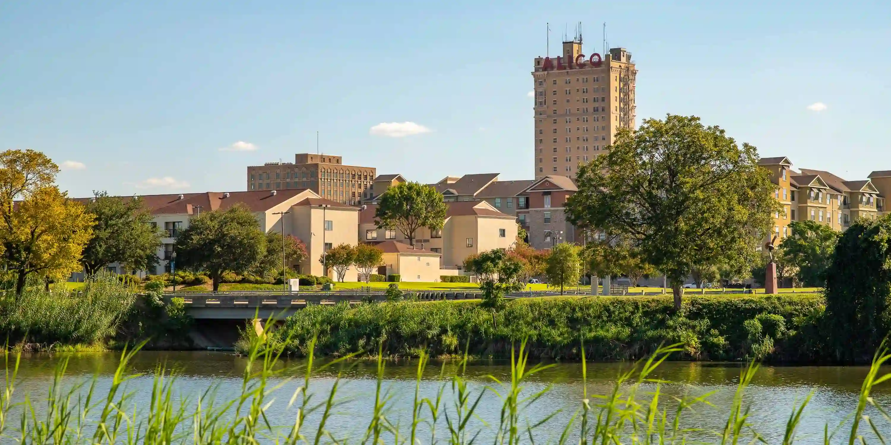 A view of downtown Waco from the Waco River Walk