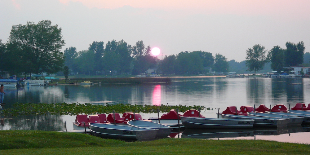 Reducing stress is a health benefit of camping outdoors.