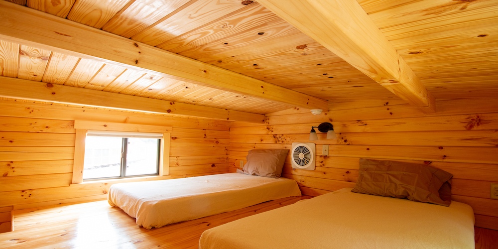 Get a good night's sleep and enjoy the benefits of camping in our cabins!