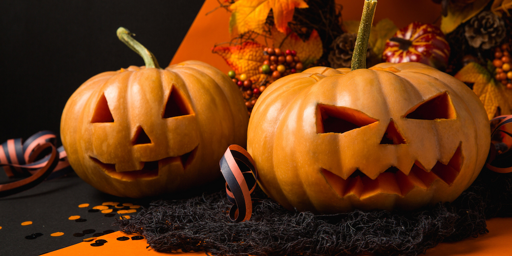 Carved jack-o-lanterns at Fort Wayne's event, the Annual Spooktacular Car, Truck and Bike Show.