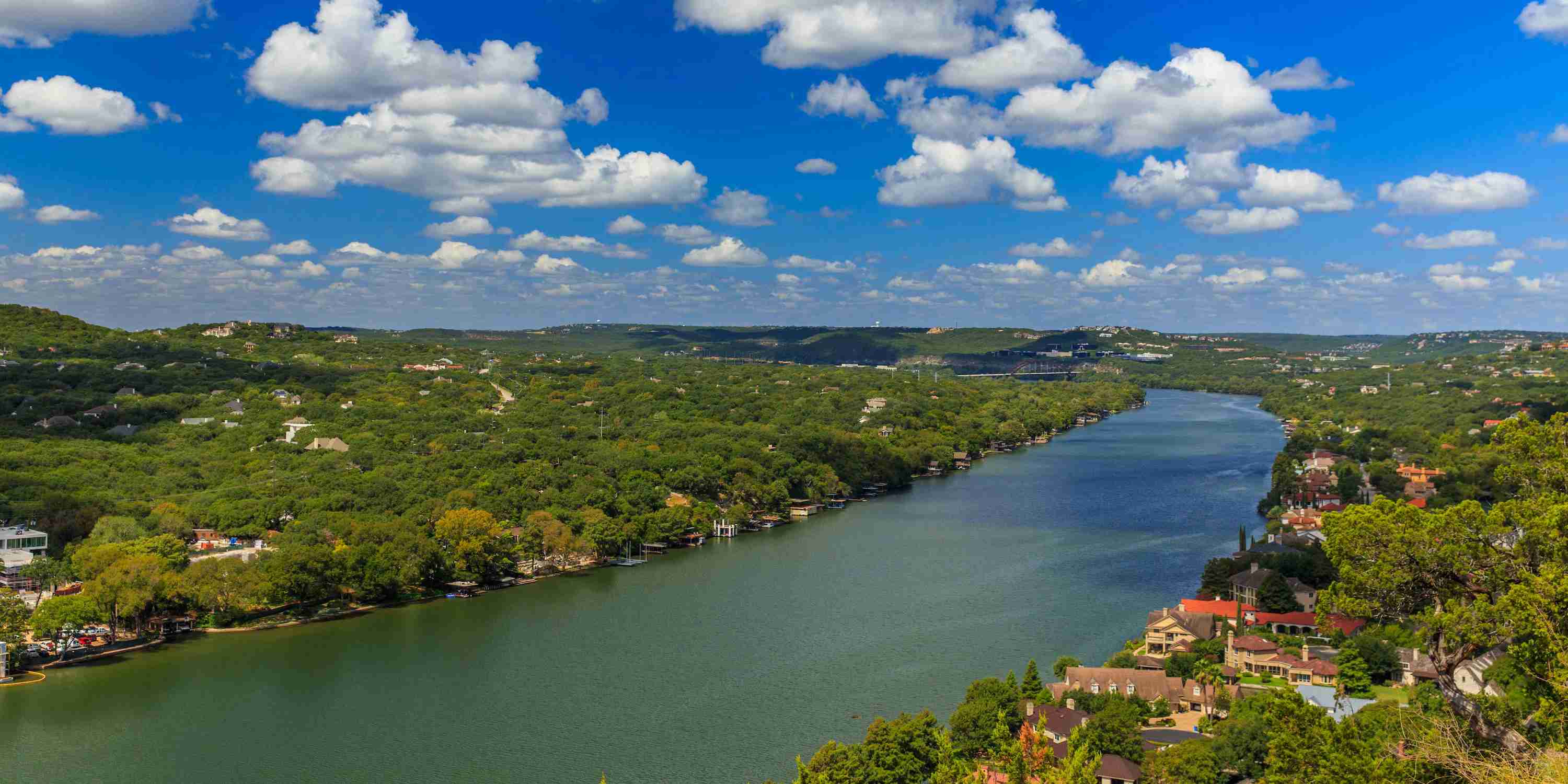 The view from the top of Mount Bonnell in Austin, TX