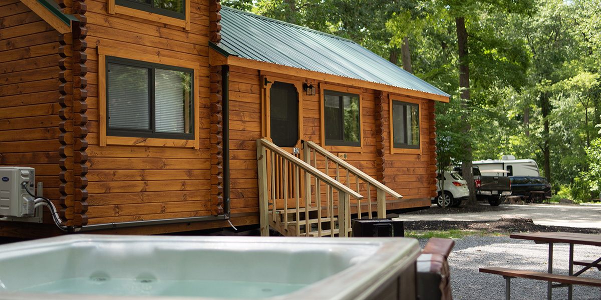 Choose from 16 cabin types when staying at our Pennsylvania Camp-Resort.