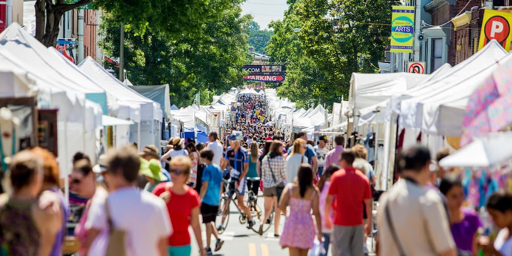 A top event in Philadelphia is the Manayunk Arts Festival.