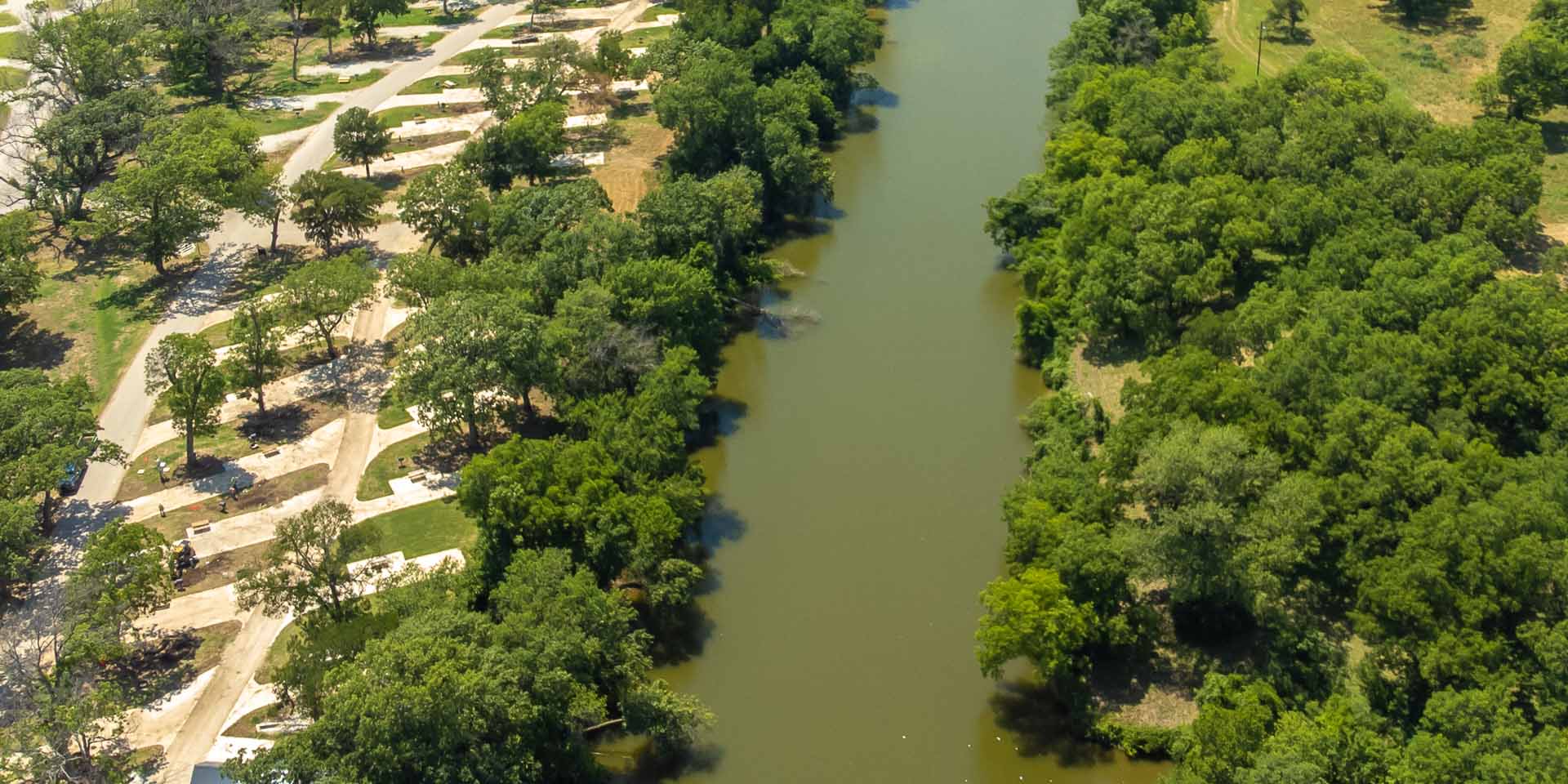 Camp Fimfo Waco has RV Sites along the Bosque River