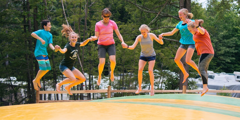 If you love jumping around, you can also bounce on our jumping pillow at our Camp-Resort!