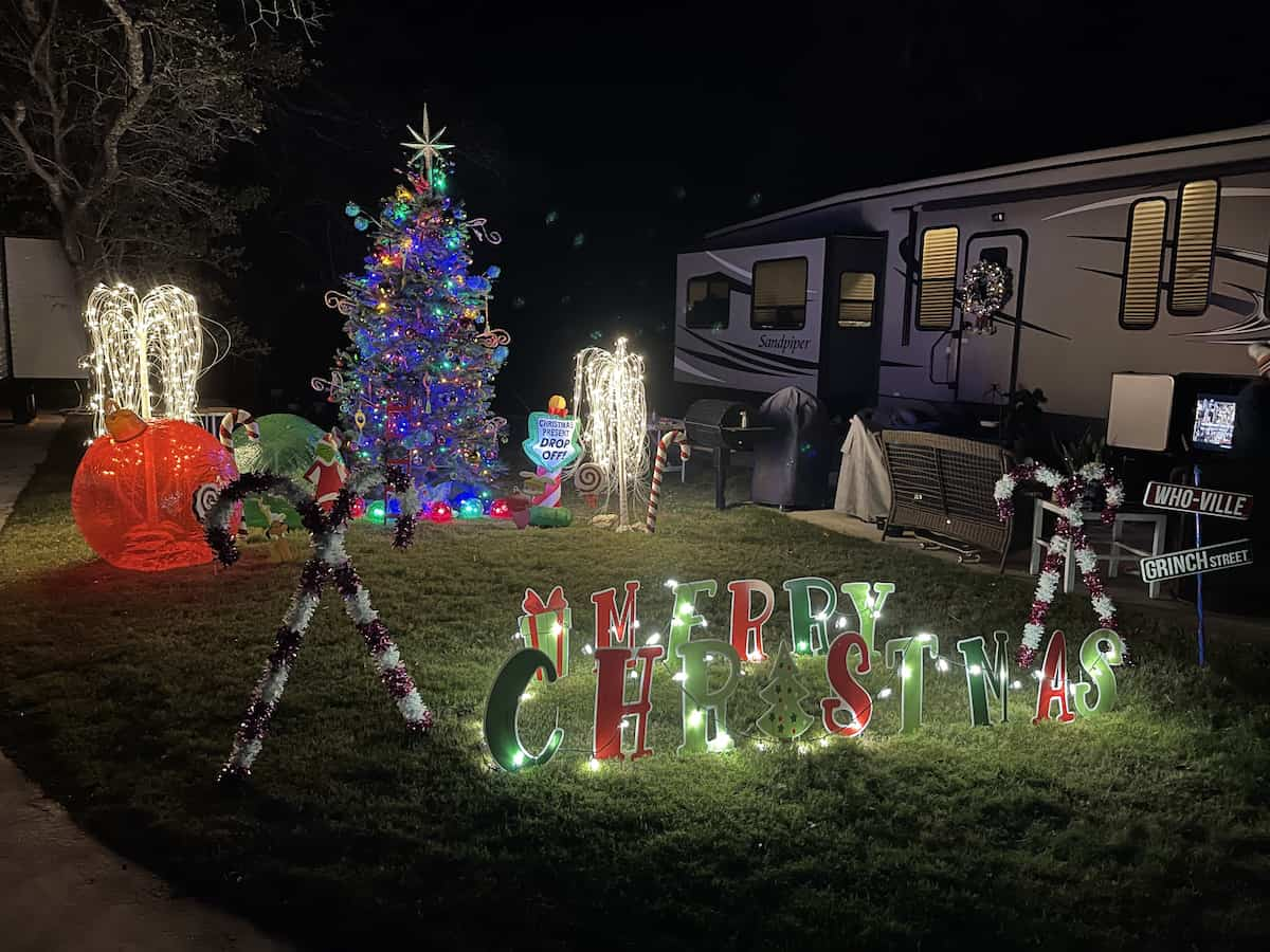 Winner of Christmas RV site decorating contest