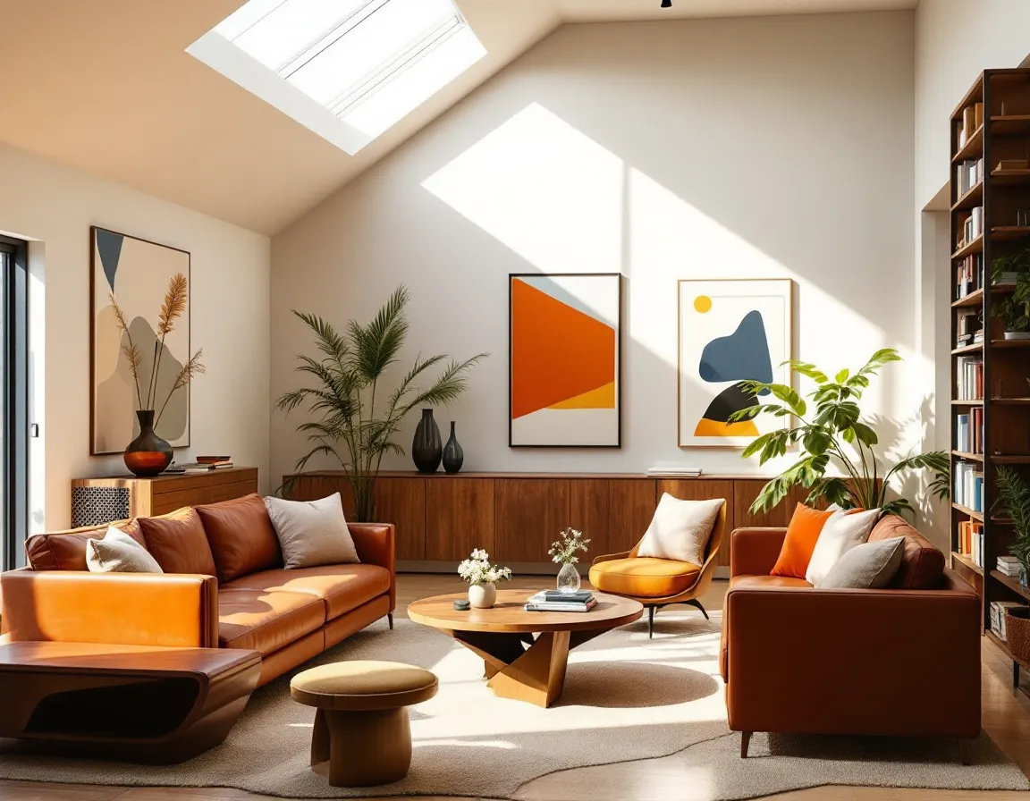 Mid-Century Sunset Living Inspiration | Muse by Wayfair
