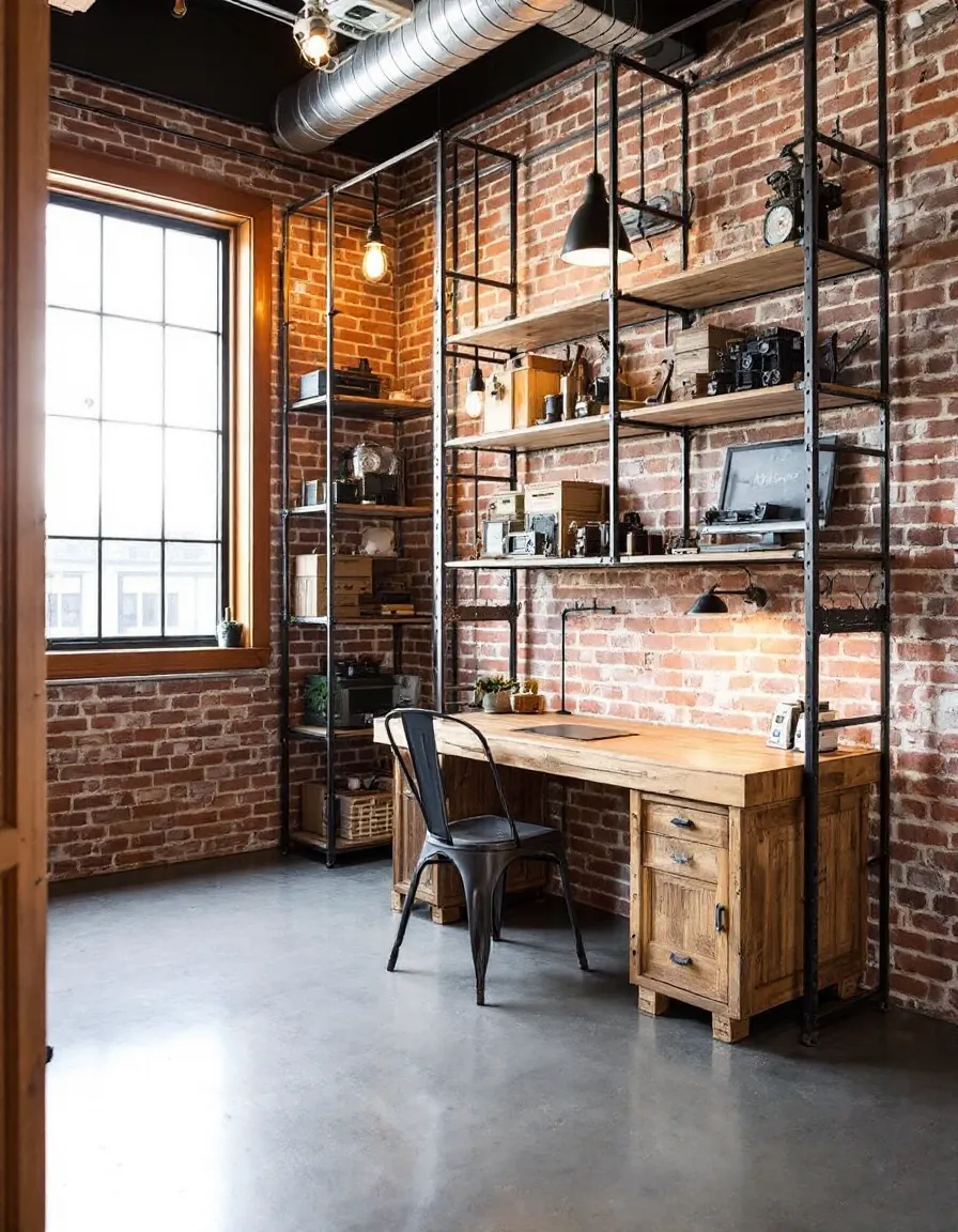 Rustic Industrial Office Space Inspiration | Muse by Wayfair, image size:896x1152
