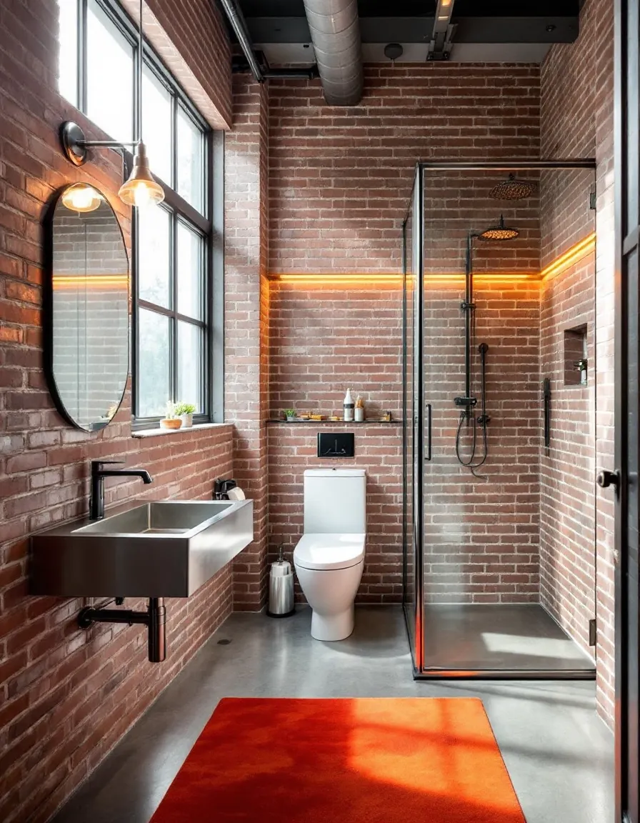 Modern Industrial Loft Bathroom Inspiration | Muse by Wayfair, image size:896x1152