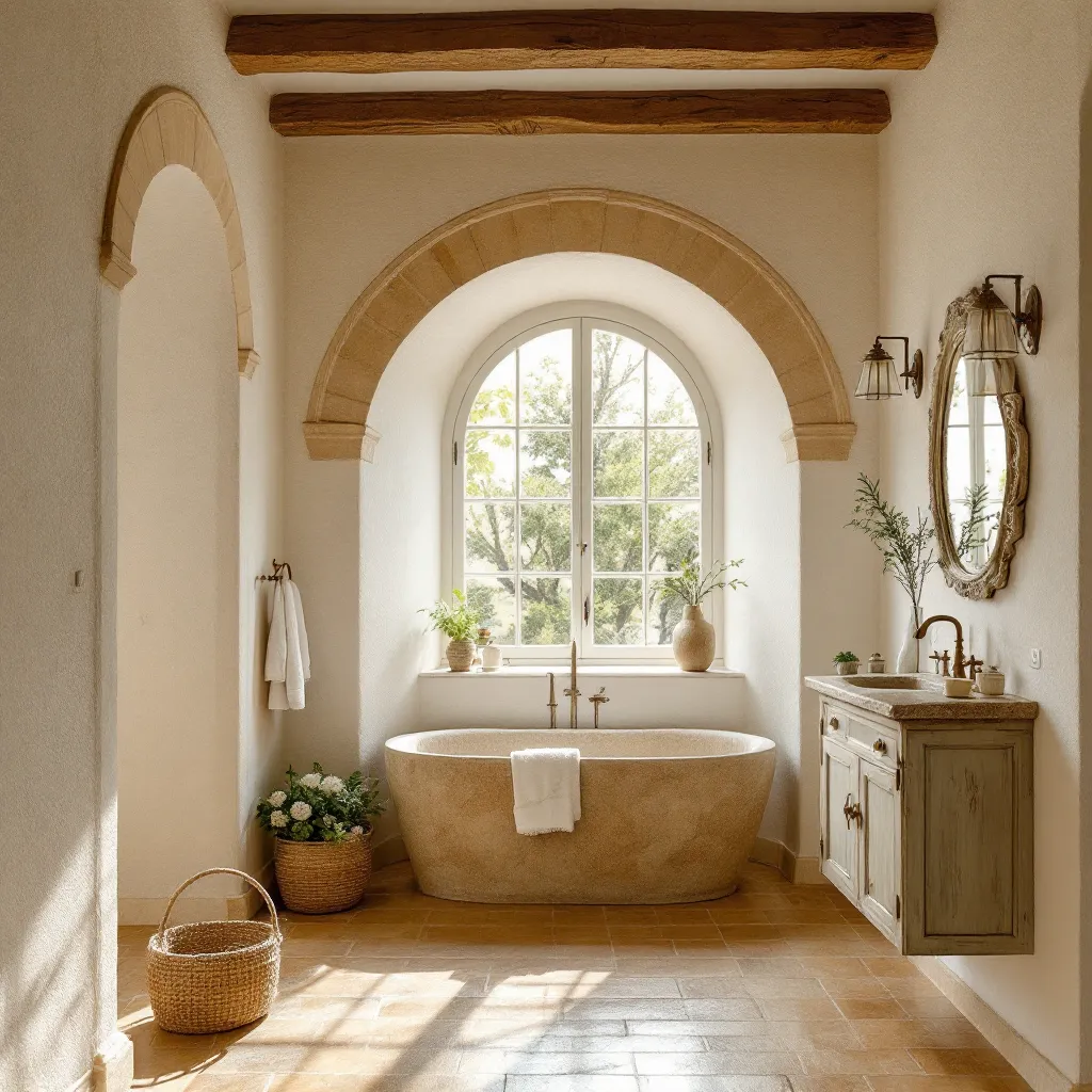 Mediterranean Bathroom Retreat Inspiration | Muse by Wayfair, image size:1024x1024