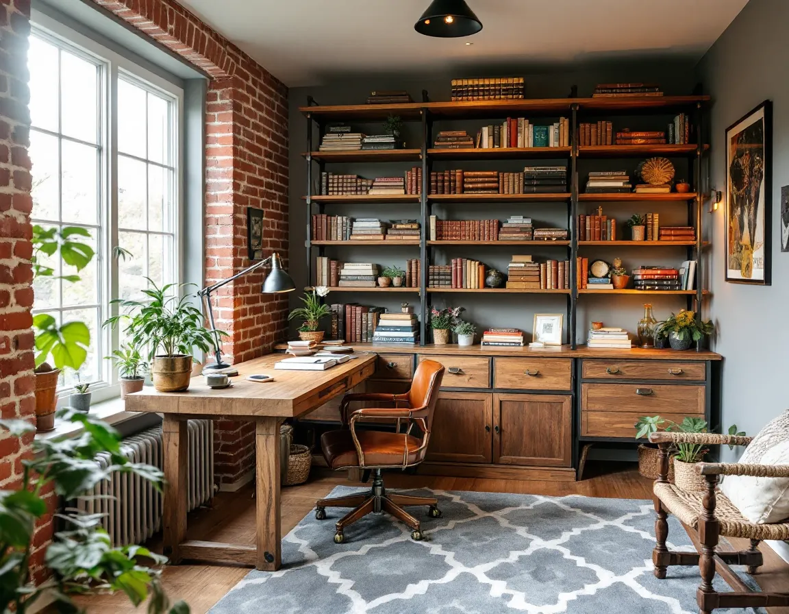 Rustic Industrial Office Style Inspiration | Muse by Wayfair, image size:1152x896