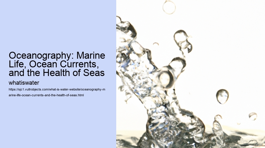 Oceanography: Marine Life, Ocean Currents, and the Health of Seas