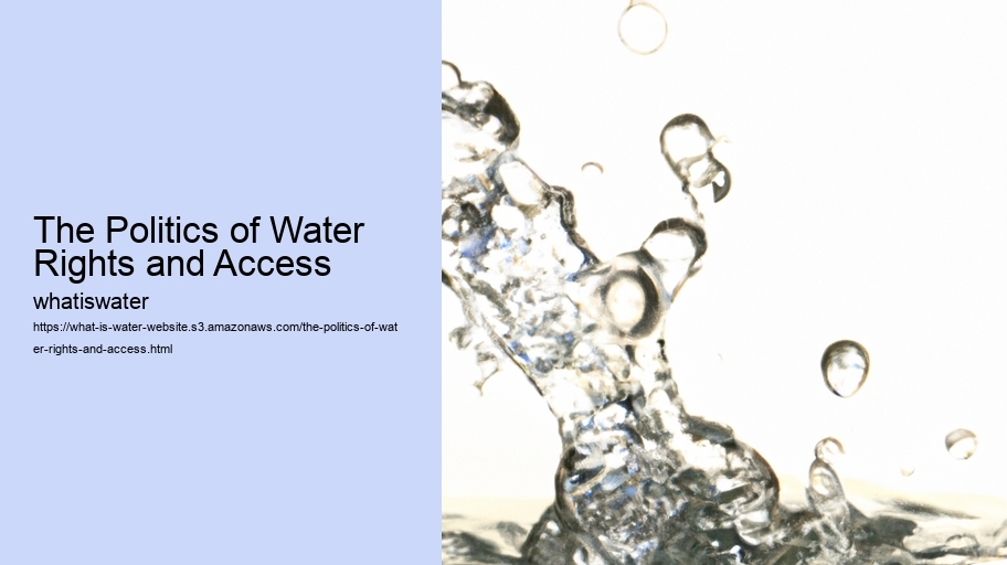 The Politics of Water Rights and Access 