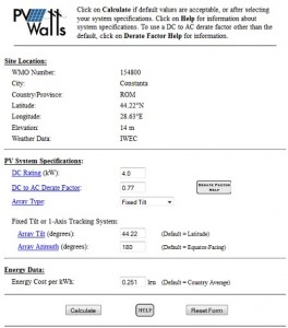 PVWatts Calculator