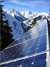 The Snolar solar panel snow remover in Ontario 