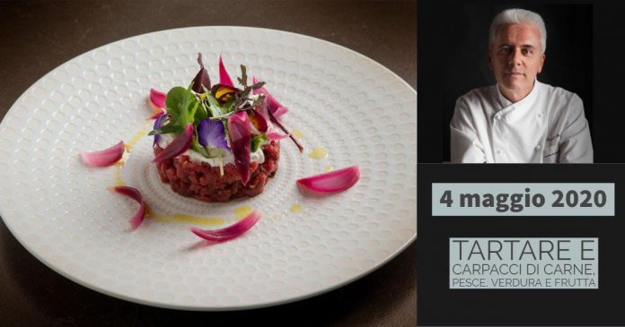 Tartare e carpacci di carne, pesce, verdura e frutta con lo chef Danilo Angè