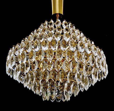 Vintage Bakalowits Oostenrijk Kristal hanglamp