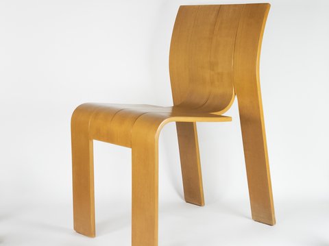 Dutch design classic - Castelijn - Gijs Bakker - SC Comic chair - laminated wood - 1974