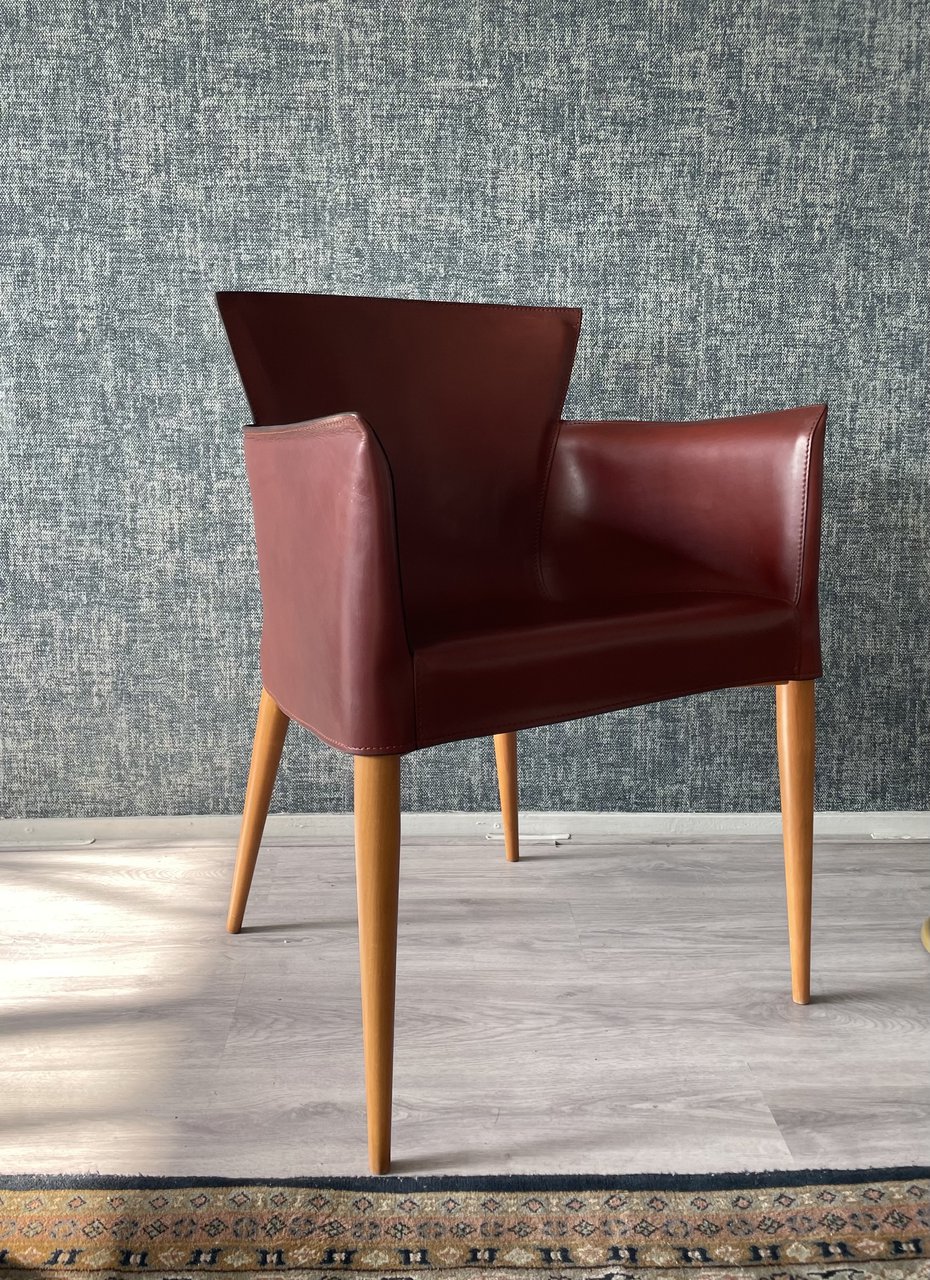 Image 16 of 6x Vintager Matteo Grassi "Vela" fauteuil van Carlo Bartoli