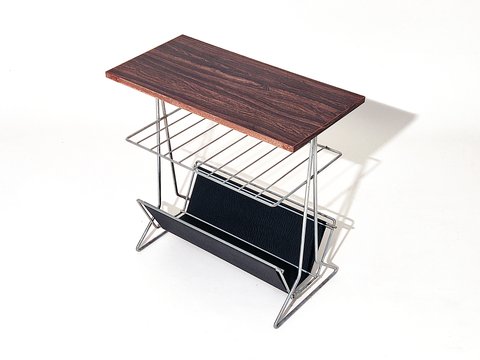 magazine rack and reading table from the 1960s