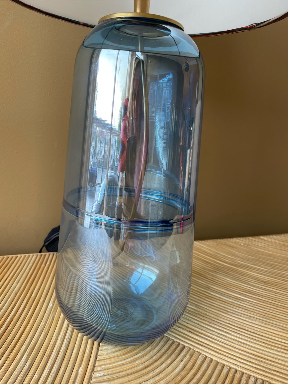 Image 4 of blue water lamp handmade lamp