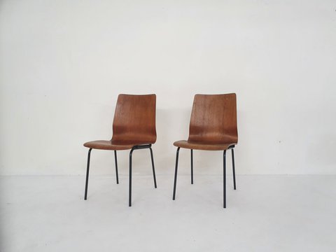 2x Auping by Friso Kramer Euroika dining chairs