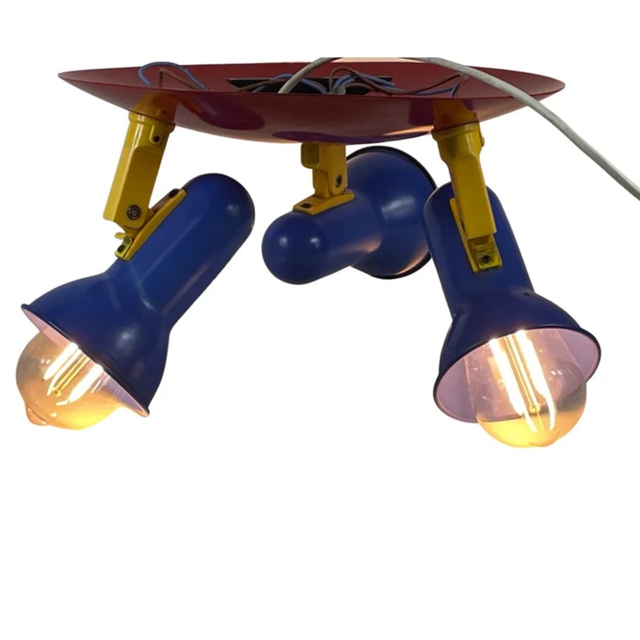 Vintage plafond- of wandlamp - Memphis stijl / Space Age - Three spots image 4