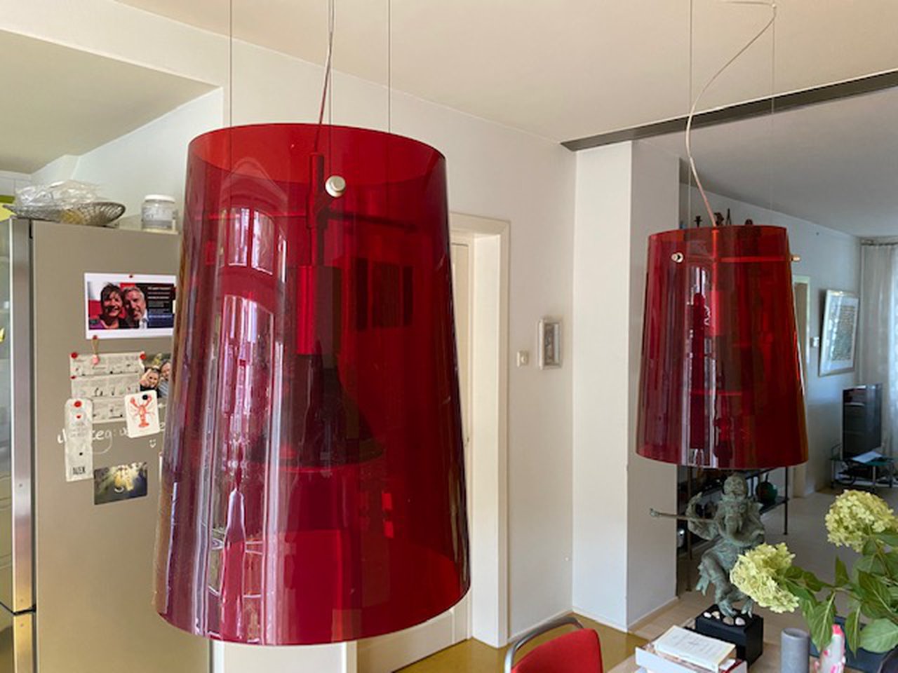 Image 2 of Duo Prandina S2 pendant lamps with mouth-blown Murano glass shades