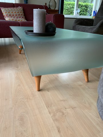 Fiam Italia Coffee Table Glass with cherry footings