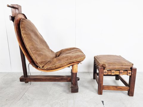 2x Vintage brazilian lounge chairs, set