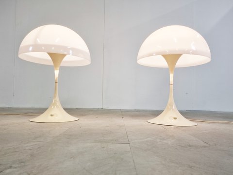 2x Verner Panton large Panthella lamps, 1970s - set