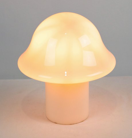 Peill & Putzler Mushroom Mushroom Design Tischleuchte Weiß Opal Kristall 23cm
