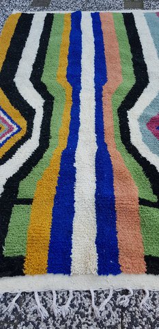 Hand-knotted original Berber rug wool 255x163cm