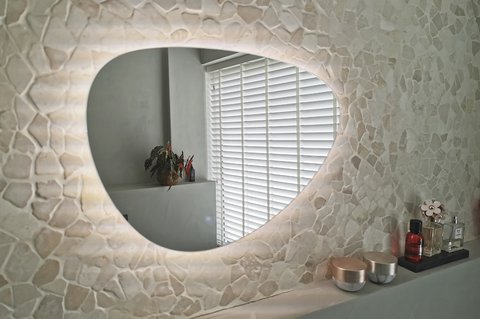 2 x Bathroom Mirror Uovo 60cm Integrated LED Lighting