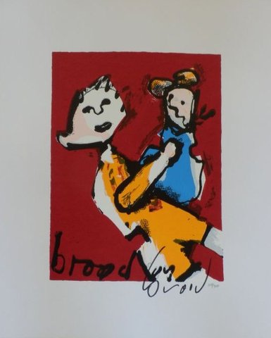 Herman Brood---Mother and Child--Hand signed