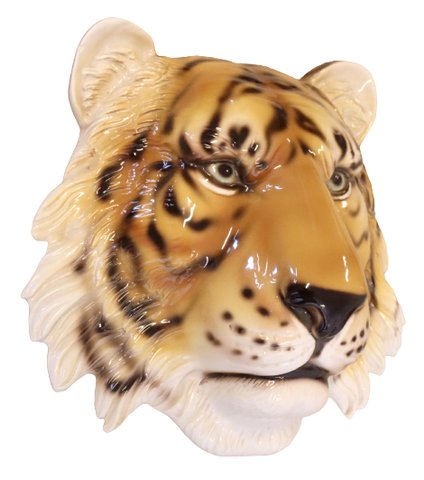 Italian ceramic wall head tiger