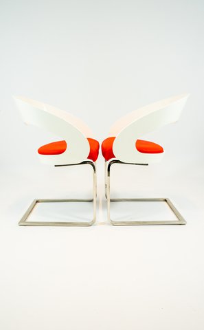 4x Jaren 80 design stoelen