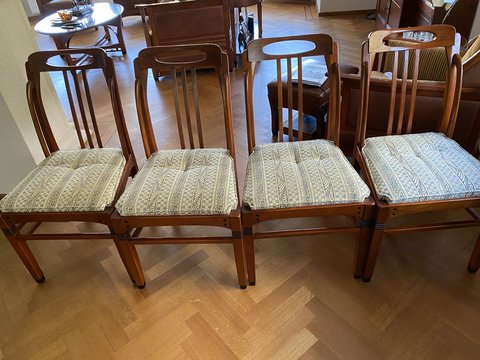 6x Schuitema Art Nouveau armchair