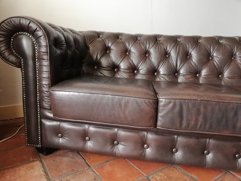 Vintage chesterfield bank 3-zits