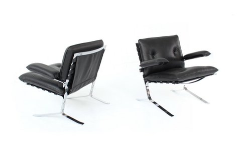 2x Olivier Mourgue for Airborne Int. "Joker" Lounge Chair / Sessel, France 1964