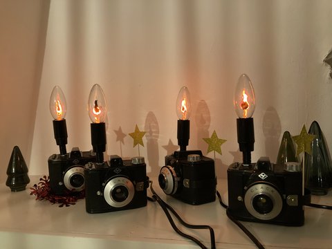 Camera lamp with candle lamp