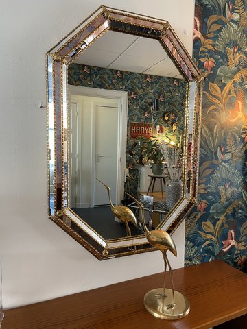 Vintage 8-kantige spiegel