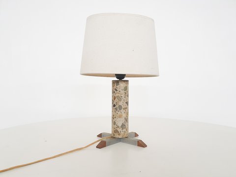 Small stone table light, France, 1960's
