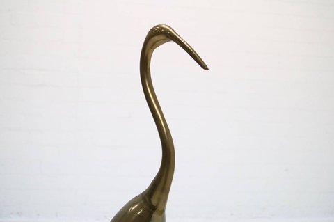 3x brass bird sculptures