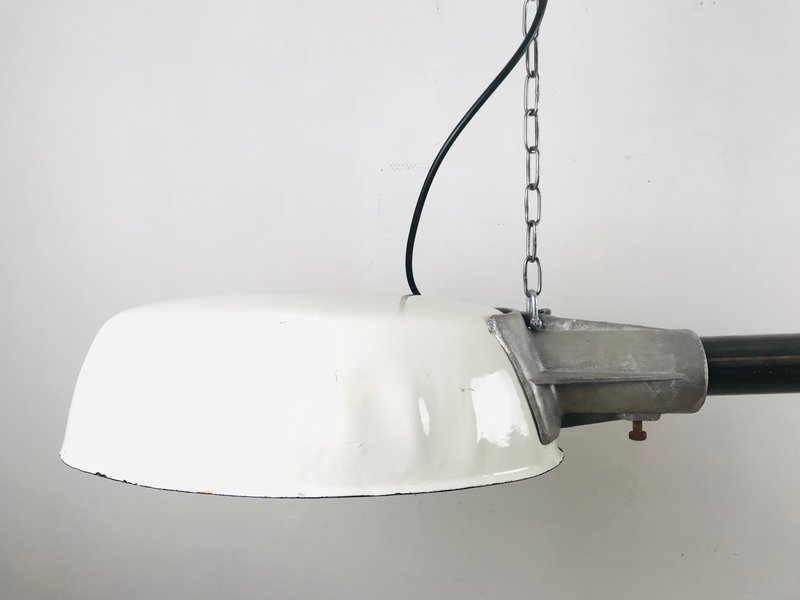 Franse vintage emaille hanglamp