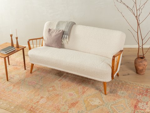 vintage sofa with teddy fabric
