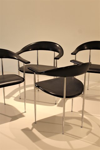 4x Fasem P40 armchairs by Vegni & Gualtierotti