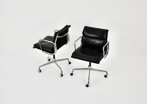 2x ICF Soft Pad Chairs by Charles & Ray Eames