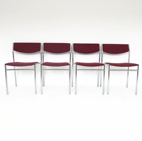 4 x Gijs van der Sluis eetkamerstoelen / dining chairs vintage